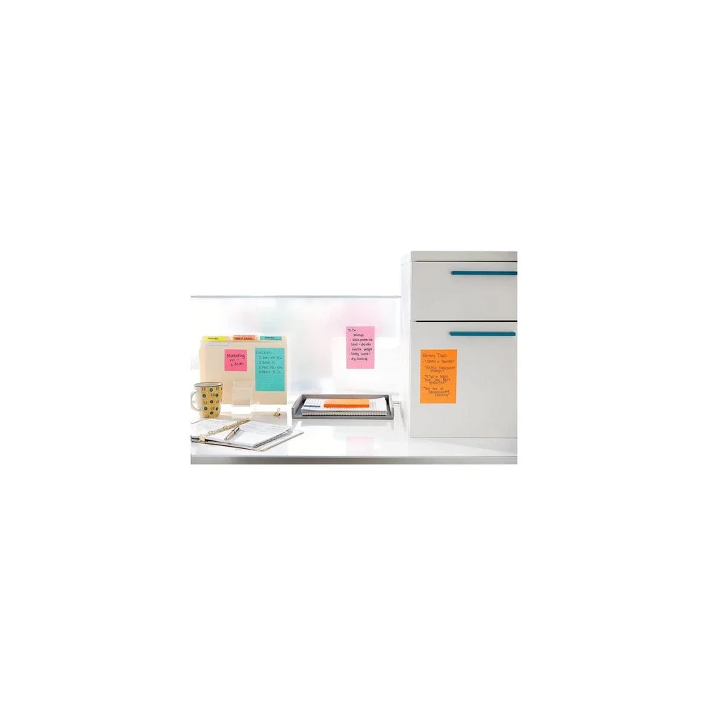 Set‎ of 2- Post-it Super Sticky Notes Supernova Neons Collection 675 Total Count